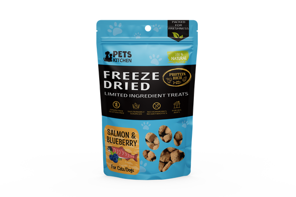 Freeze Dried Salmon & Blueberry for Cats & Dogs (40g)