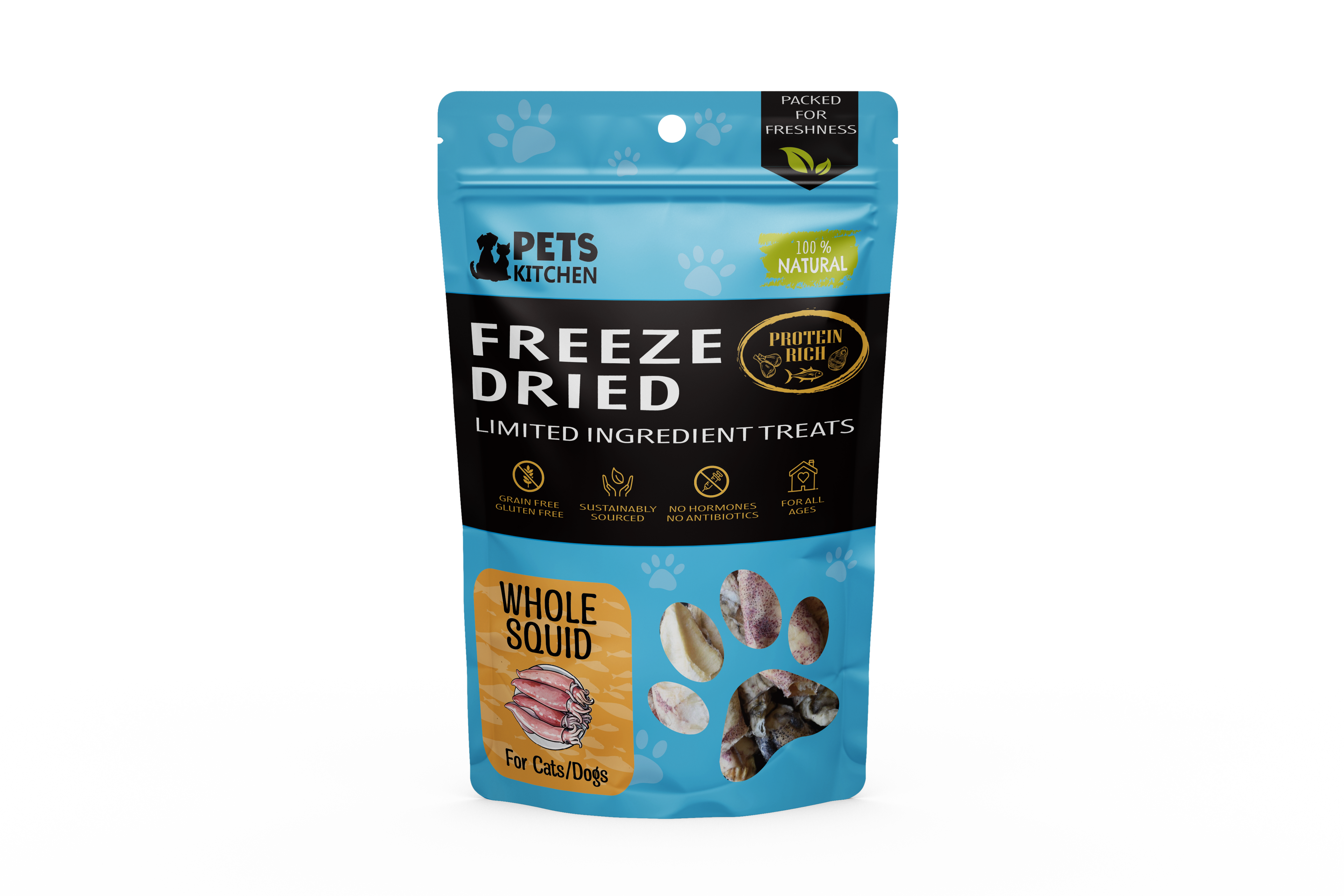Freeze Dried Whole Squid for Cats & Dogs (40g)
