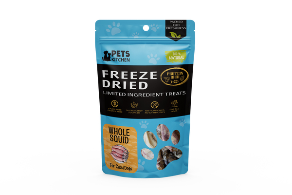 Freeze Dried Whole Squid for Cats & Dogs (40g)